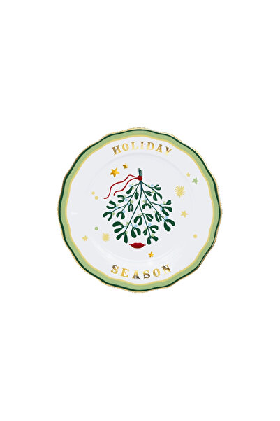 Baci Milano Mamma Mia Zeytin Dalı Desenli Tatlı Tabağı 22 cm