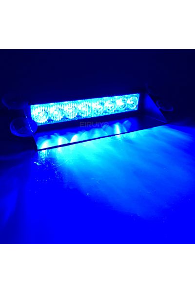 Choice مصباح تحذيري أزرق مكون من 8 مصابيح LED وامضة ومصباح إشارة طوارئ لسيارة الشرطة ورجال الإطفاء ومصباح ضبابي مكون من 8 مصابيح LED للرياح