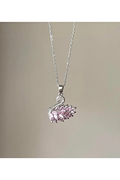 Sheny Silver Steel Swan Pendant