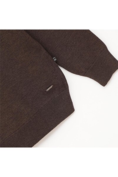 Dio Rise Men's O Neck Long Sleeve Slim Sweater - (M-2Xl) - 180967   - Brown Melange