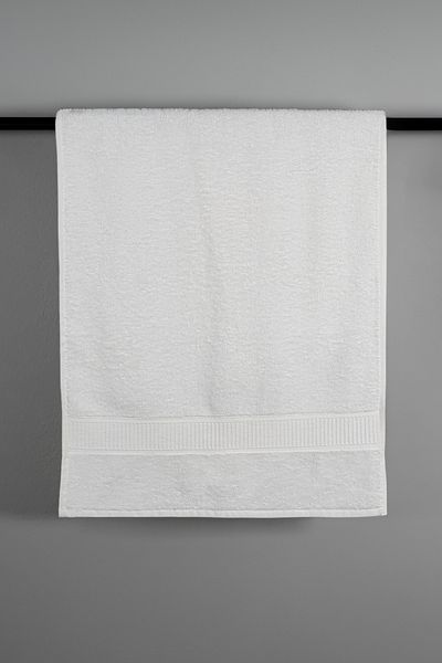 Arelina Textile 100% Cotton Gaia White 50 X100 Set of 2 Towels (Hand-Bath Towel)