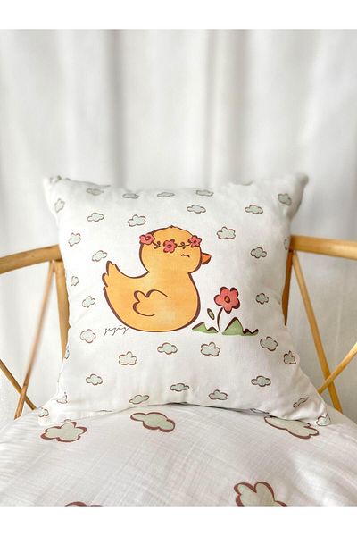 Zezig Chick Baby Room Throw Pillow