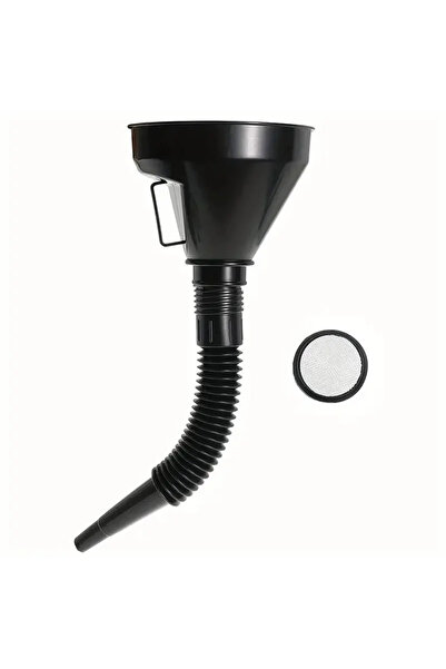 Choice قمع وقود السيارة متعدد الوظائف باللون الأسود، قمع إعادة التزود بالوقود المحمول للسيارات والدراجات النارية، فوهة طويلة