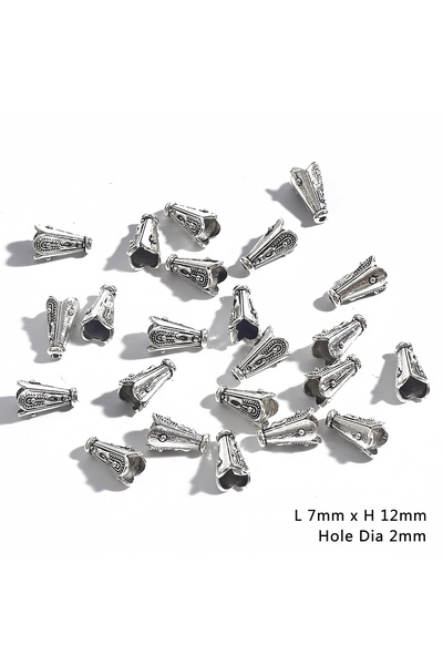 Choice 10Pcs style5 10pcs Tibetan Antique Silver Color Flower Bead End Caps For Jewelry Making Needlework S