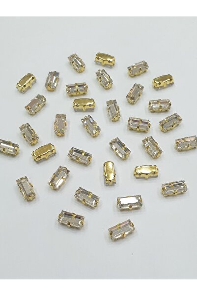 CRYSTALSHOP Kamen u kućištu - 5*10mm baget kristal (100 komada)