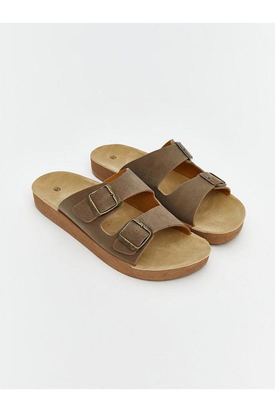 LC Waikiki Γυναικείες παντόφλες πόρπης διπλής ζώνης LCW STEPS