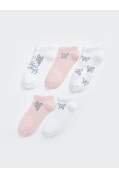 LC Waikiki Ciorapi papuci pentru fete cu model, pachet de 5 (S4)