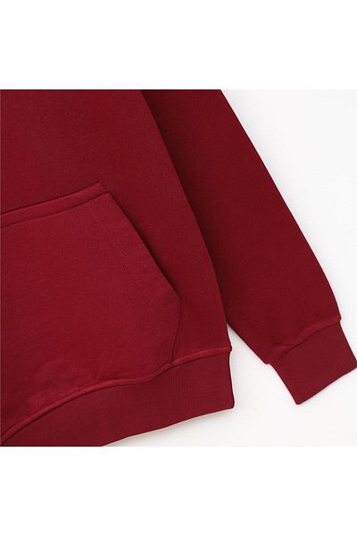 Dio Rise O Neck Kangaroo Pocket Long Sleeve Sweatshirt - (M-2Xl) - Swt-223 - Claret Red