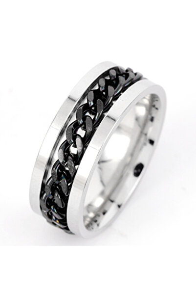 Choice 7 حلقات سلسلة دوارة للإصبع من الفولاذ المقاوم للصدأ على شكل سلسلة من 7...