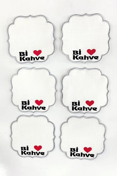 Nisahometeks 6 Pcs Bi'Coffee Cocktail Napkin Party Napkin Presentation Napkin