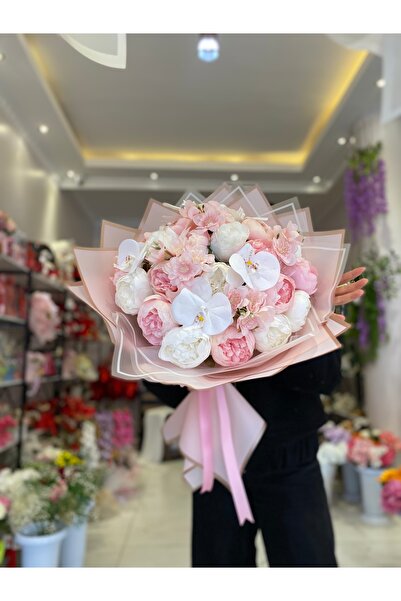Z&B FLOWERS İsteme Çiçeği Söz Çiçeği Yapay Çiçek Şakayık Buket Orkide