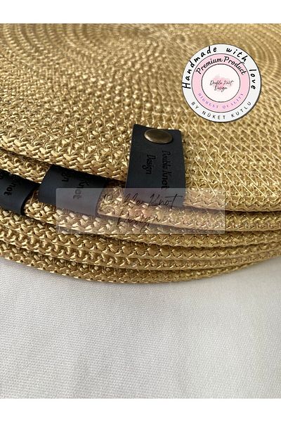 DOUBLE KNOT DESİGN 6 Pieces Shiny Gold Yellow Tress Plate American Service Gift Mother's Day