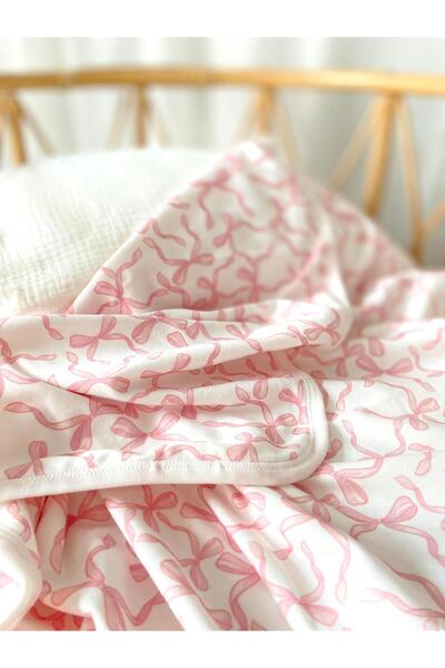 Zezig Pembe Kurdele Penye Battaniye