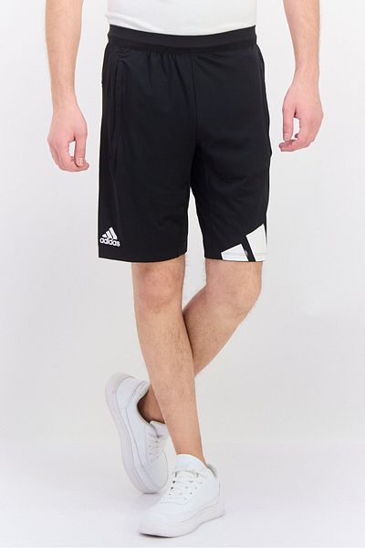 adidas Men Sportswear Fit Brand Logo Training Shorts, Black