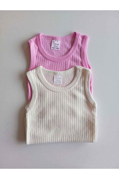 MYZİ STORE Baby Girl 2 Pieces 100% Cotton Summer Strap Snap Fastener Bodysuit Bodysuit