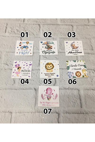 4x4 Cm 100 Adet Kare Etiket