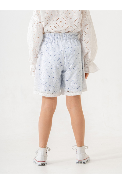GİYİCEM TEKSTİL Kız Çocuk Fistolu Keten Şort 2866