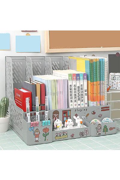 Choice 4 bars pen container Multi-color file rack folder storage box desktop file box multi-functional file
