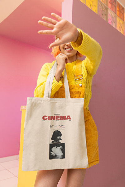 Generic Brand حقيبة قماش مطبوعة للسينما
