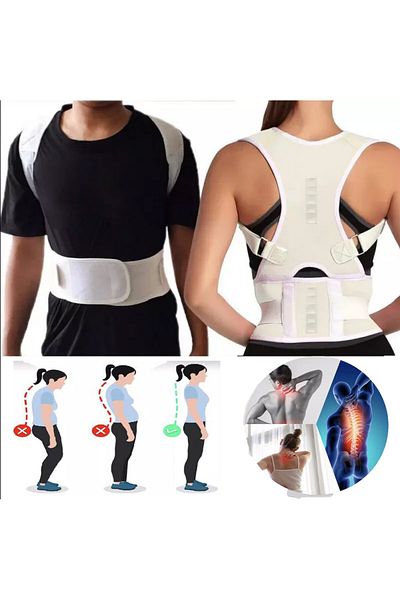 ZEYZEN Corset pentru postură verticală, ortopedic, anti-cocoșat, femei, bărbați, pentru a opri talie, spate, umăr, corset alb