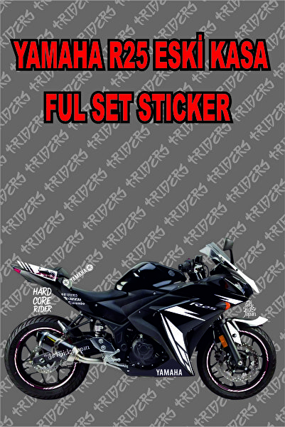 TRİDERS Yamaha R25 Sticker  Seti BEYAZ