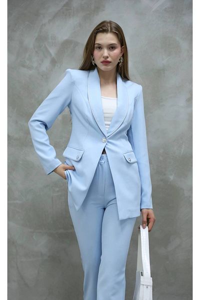 STMT BUTİK Elegant Detailed Stone Trimmed Blazer Suit