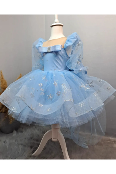NATS KİDS Özel Tasarım Snow Queen Kız Çocuk Elbise