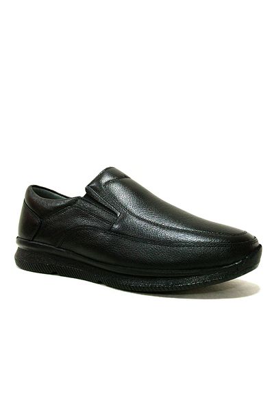 Fancy Black Laceless Anatomical Comfort Men's Shoes