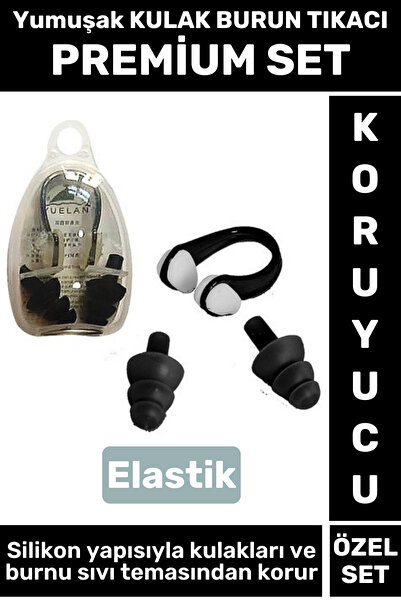 Wintoup Set Elastik Yumuşak Havuz Deniz Su Sızdırma Gürültü Önleyici Kulak Bu...