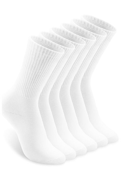 DNDO WEAR 6 Pairs Tennis White Socks Socket Boy Socks - Unisex
