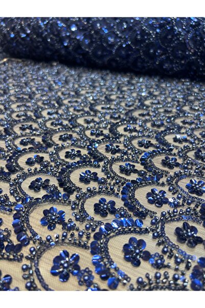 OsmanKumaşDantel Taş Boncuk İşlemeli Dantel (1Adet=100x150cm)