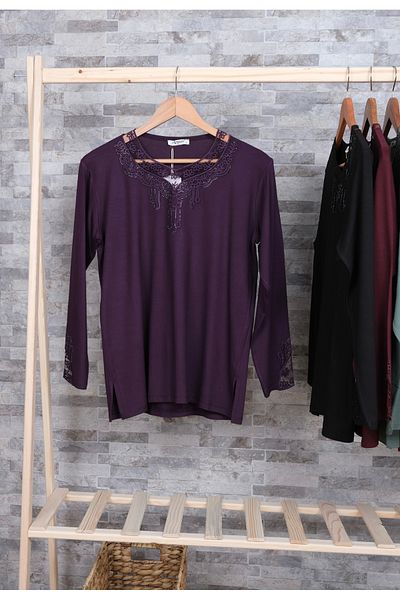 MUSTÜN Lace Collar Blouse