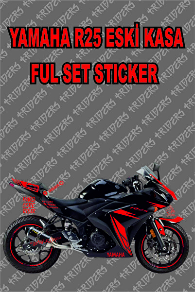 TRİDERS Yamaha R25 Sticker  Seti KIRMIZI