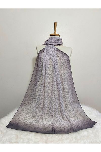 REMOMODA 180x70 cm șal din șifon cu frunze mici