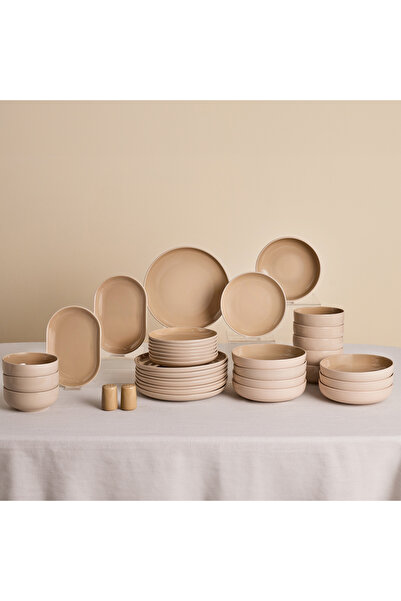 Karaca Terra 36-teiliges Creme Geschirrset für 8 Personen