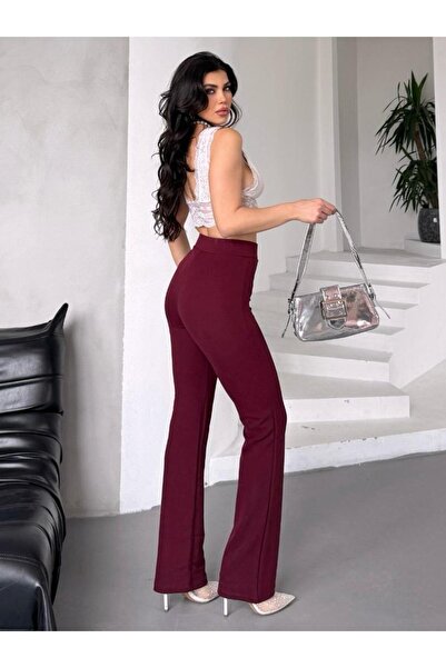 Paw Garage Women's Beyond High Waist Recovery Grassy Flared Leg Palazzo Pants