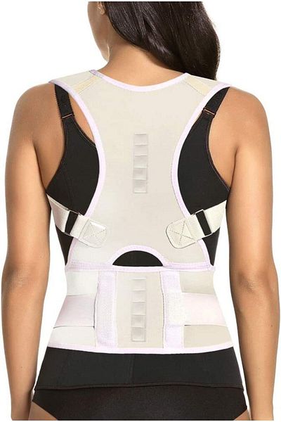 ZEYZEN Corset pentru postură verticală, ortopedic, anti-cocoșat, femei, bărbați, pentru a opri talie, spate, umăr, corset alb