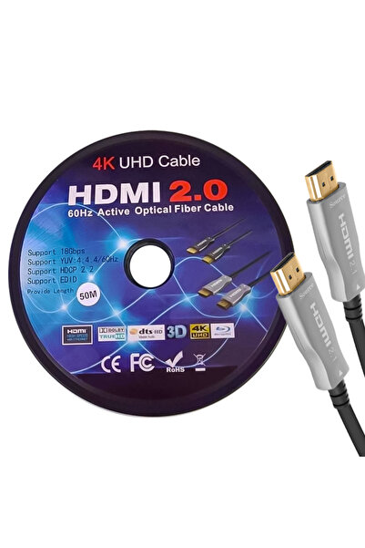 Powermaster PM-32807 50 Metre HDMI 2.0 Görüntü Ses Kablosu 3D 4K Ultra HD (40...