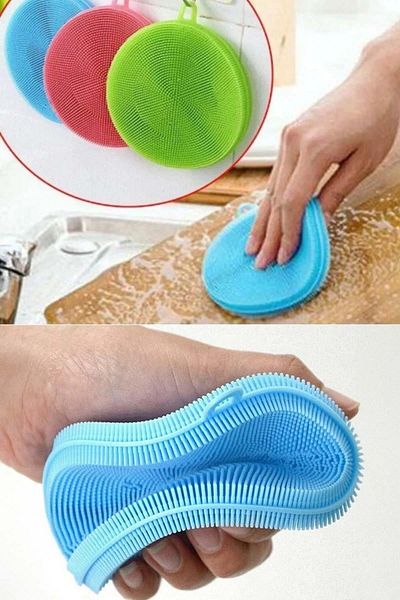 KairTech Silicone Dishwashing Brush – Durable, Hygienic, Multi-Purpose (2 Pieces)