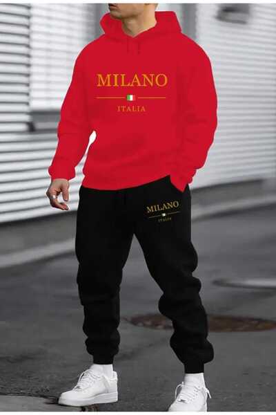 Framgan Erkek Milano Baskılı Alt Üst Eşofman Takımı