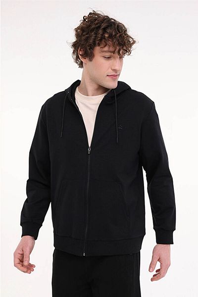 lumberjack Mb Sn72 Fz Hod 5Fx Black Men's Tracksuit Top