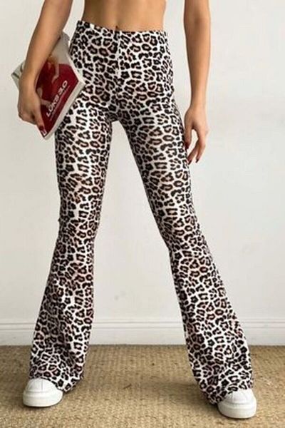 LEOPAR Girl's Spanish Flare Leg Leopard Pants