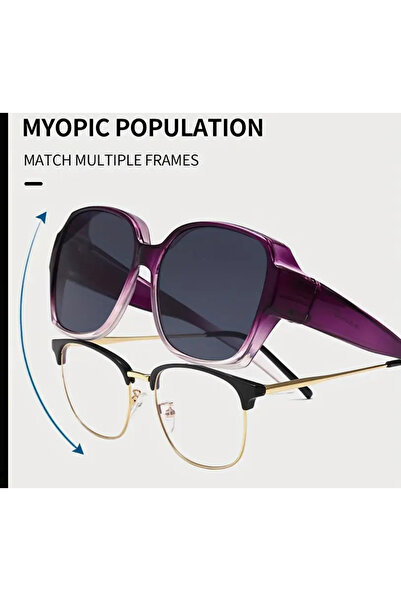 glasses accessory Purple Gradient Sunglasses - Numbers and Can Be Worn on Top