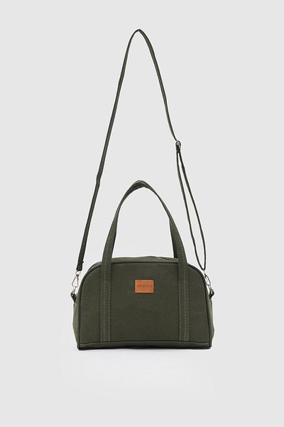 Shanta Khaki D04 Single Zipper Compartment Women's Hand and Shoulder Bag with Adjustable Shoulder Strap