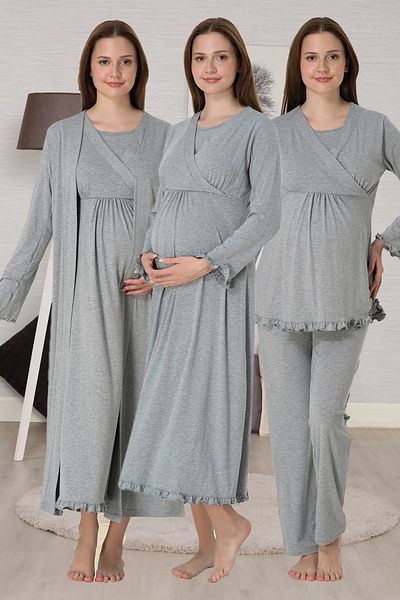 by İGP Maternity Maternity Dress Pajamas Nightgown Set Set of 4