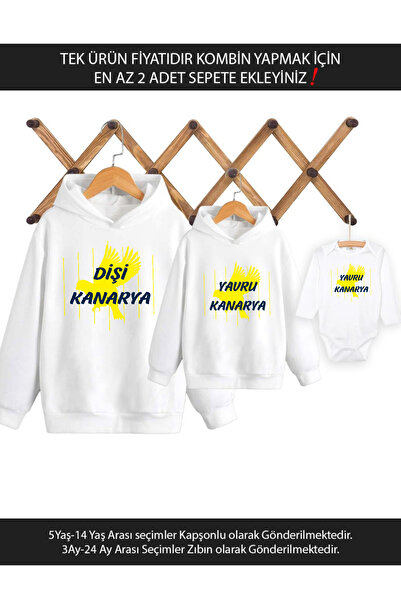 Tshirthane Dişi Yavru Kanarya Anne Oğul Kız(TEK ÜRÜN FİYATIDIR KOMBİN YAPMAK ...