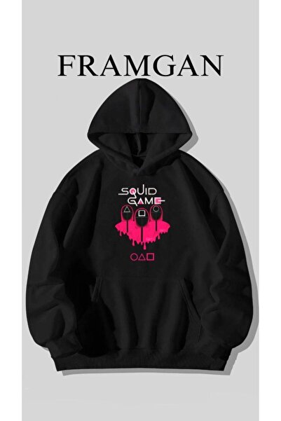 Framgan سويت شيرت علوي مطبوع عليه لعبة الحبار للجنسين