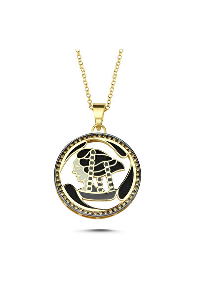 Kayra Mücevher Mineli Terazi Burcu Altın Kaplama Kolye