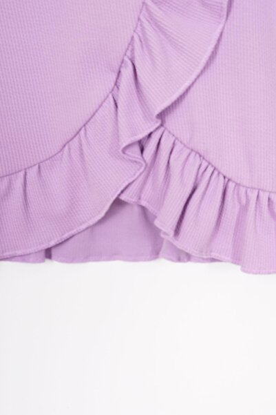 zepkids Κοριτσίστικο κοστούμι με βολάν στο στρίφωμα, λιλά χρώμα