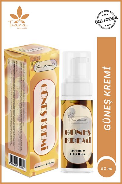 Tuana Kozmetik Sunscreen, Versatile High Protection Moisturizing Effect & 50 Spf Sunscreen